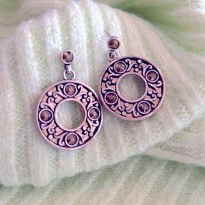 Retired Brighton two toned post hoop earrings